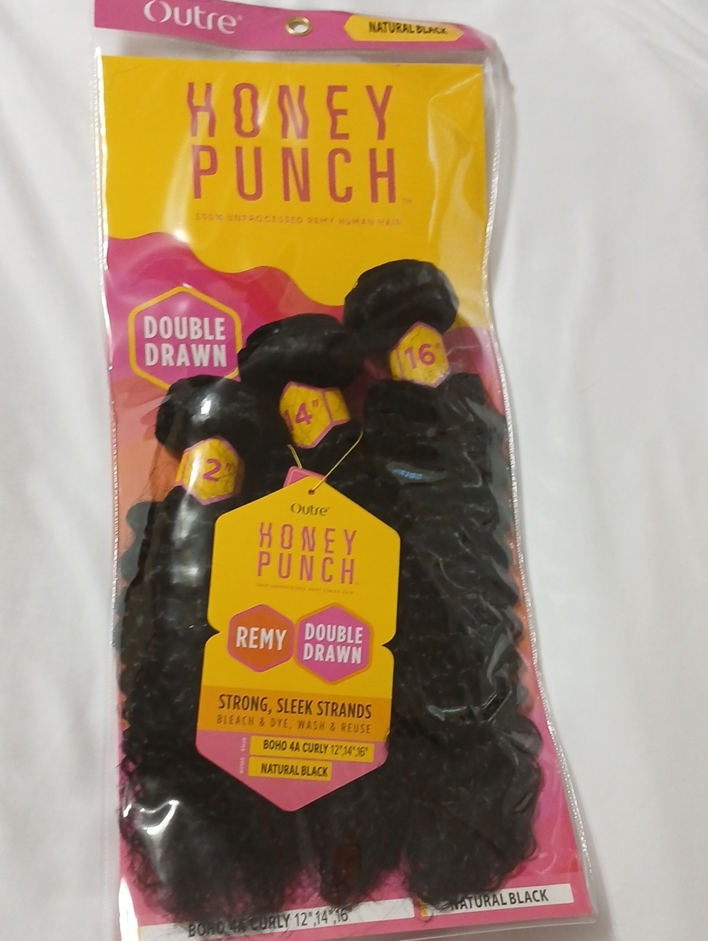 Honey Punch Remy Double Drawn Braiding Hair - Natural Black